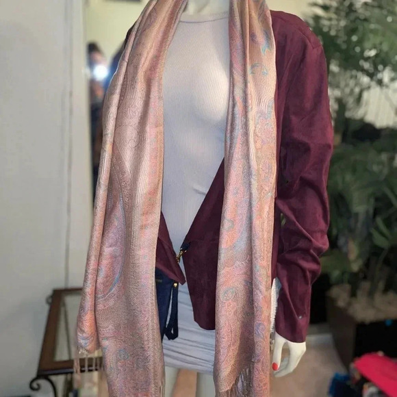 SOPHIA JEANS BY SOPHIA VERGERÀ FAUX SUEDE MOTO JACKET IN FIG SIZE LARGE - Picture 16 of 16